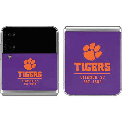 Clemson University Tigers Est 1889 Galaxy Z Flip4 5G Skin